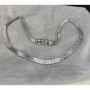 Vintage Vendome Chain Necklace Silver Tone 17"